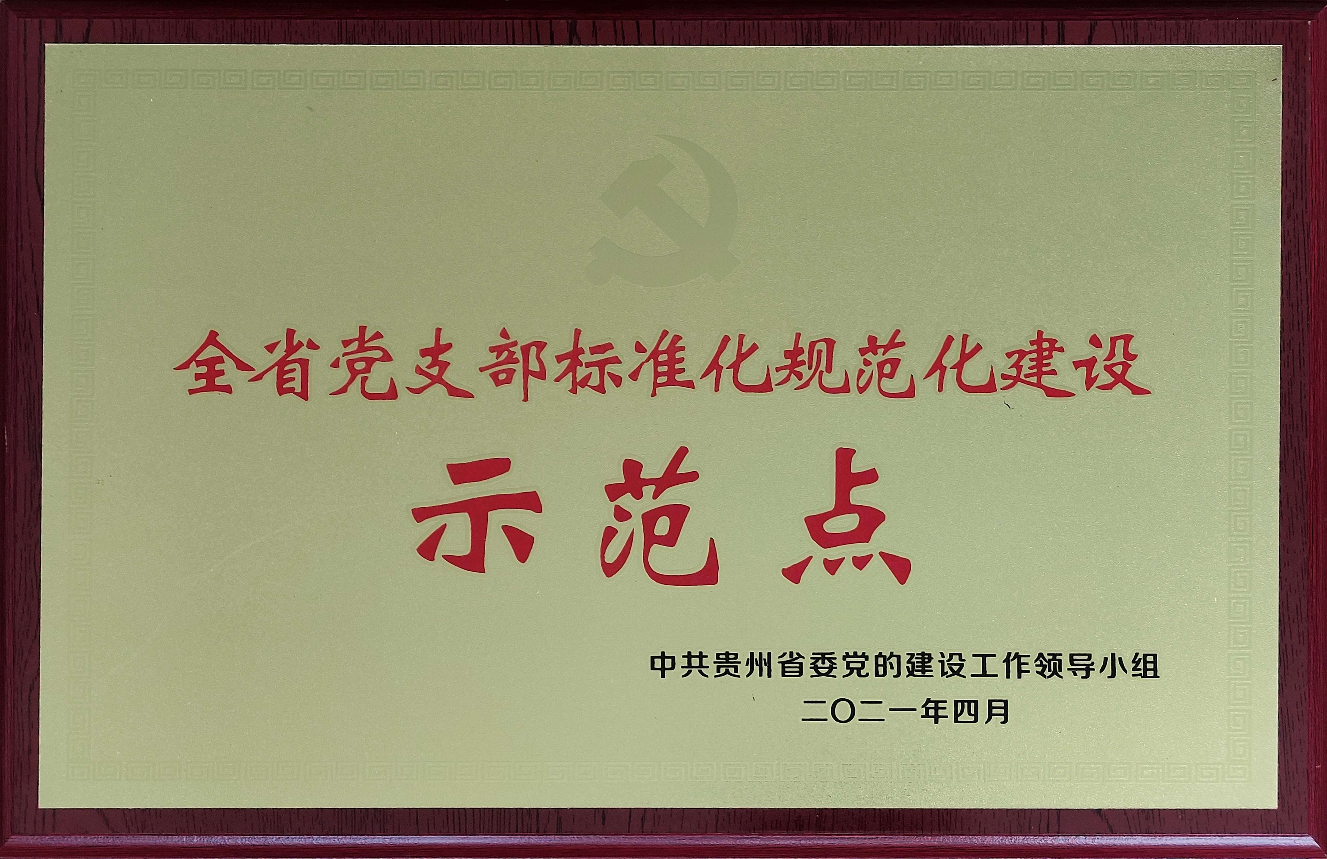 全省党支部标准化规范化建设示范点